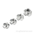 Kacang tee stainless steel dengan Pronge M4-M10